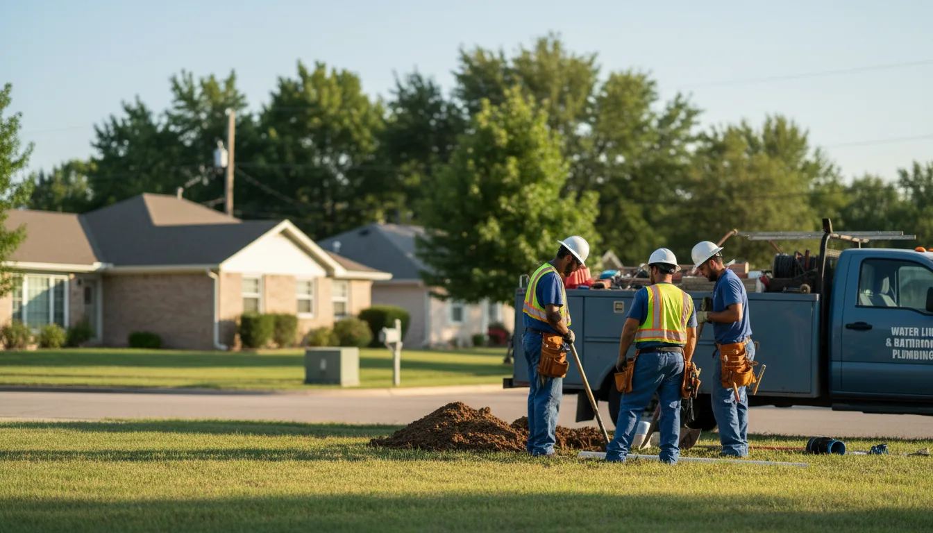 Residential water line and bathroom plumbing service in Elgin, TN